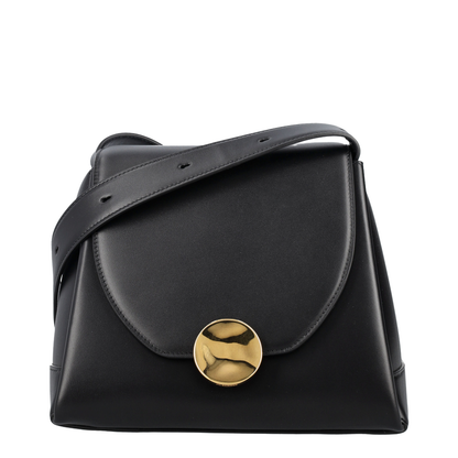 Black Leather Victor Shoulder Bag