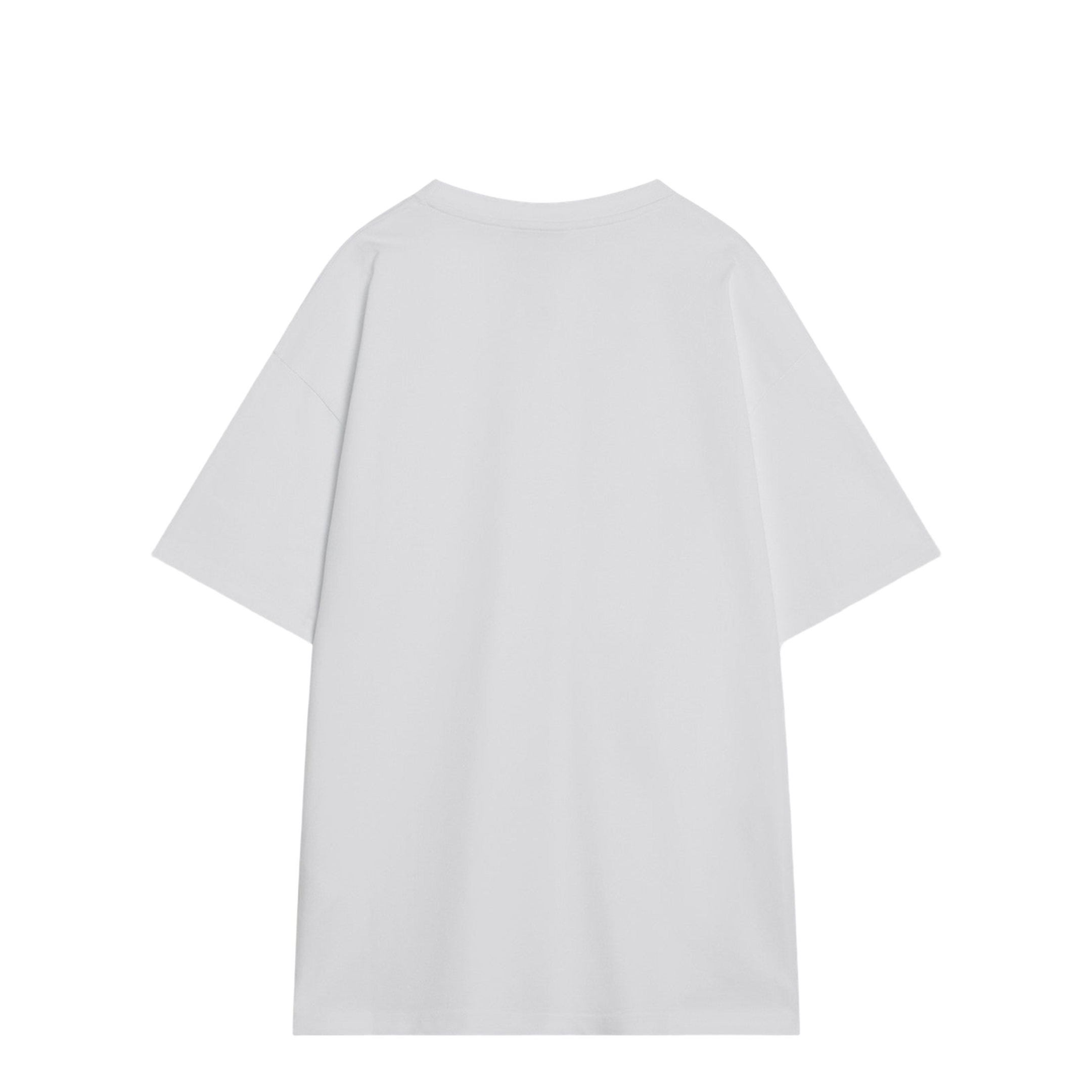 White Cotton T-Shirt with Logo Patch
