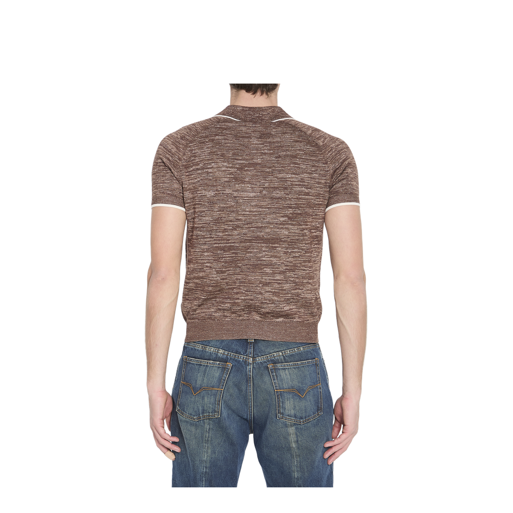 Mouliné Knit Polo Shirt