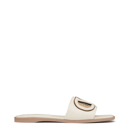 VLogo Cut-Out Leather Sandals