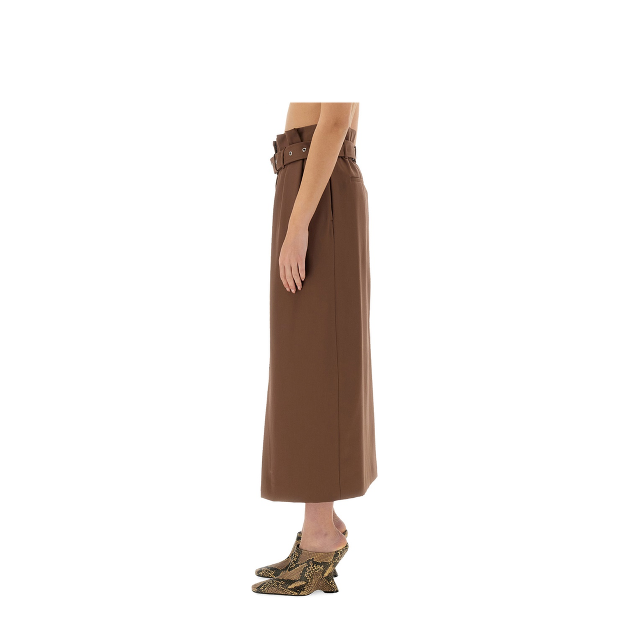 Wool Skirt With Belt