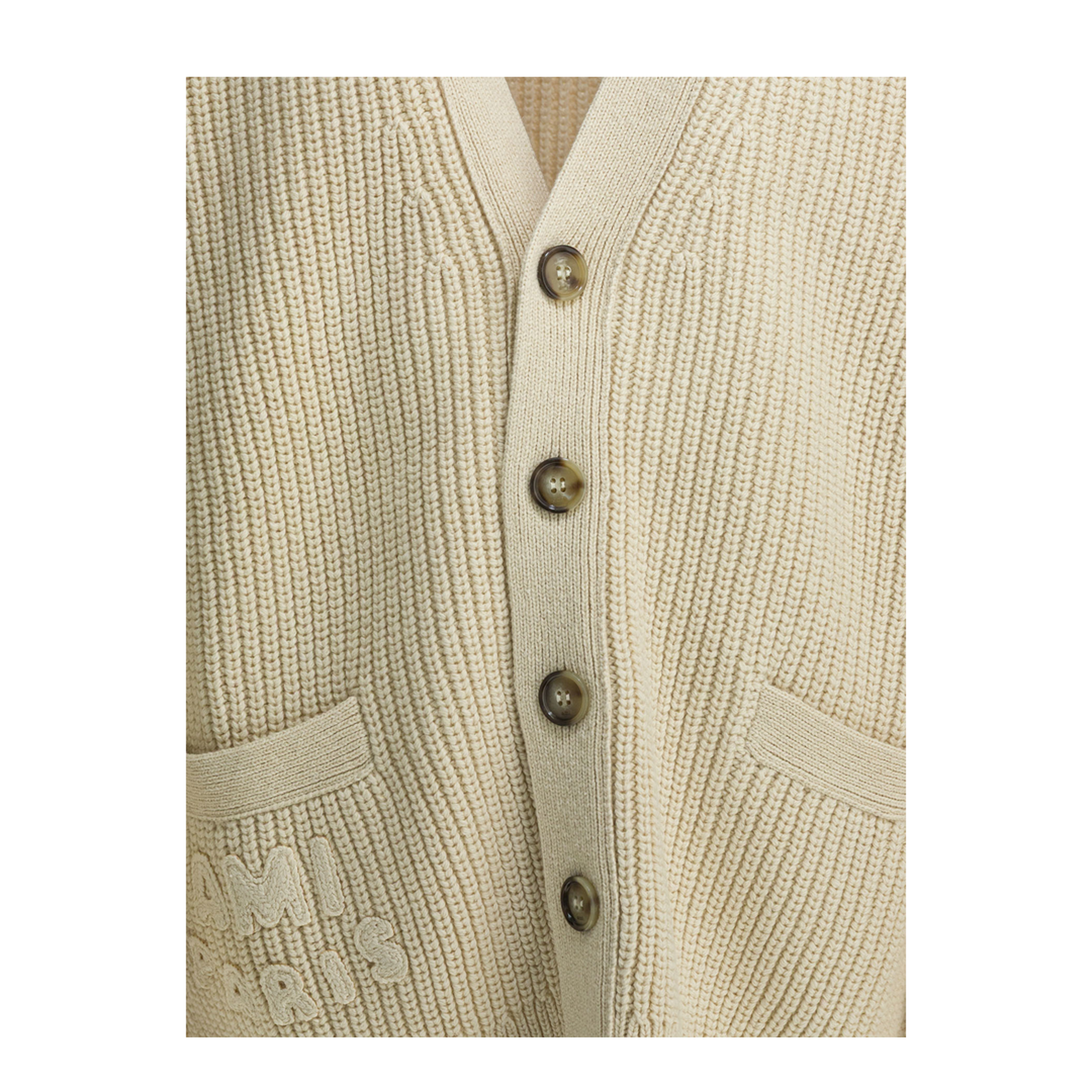 MAYFEYR - Ami Paris - Wool Cardigan With Logo - UKC383.KN0161136
