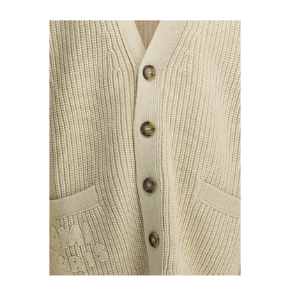 MAYFEYR - Ami Paris - Wool Cardigan With Logo - UKC383.KN0161136
