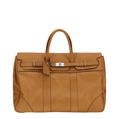 MAYFEYR - Brunello Cucinelli - Leather Travel Bag With Logo - MBTGBU071