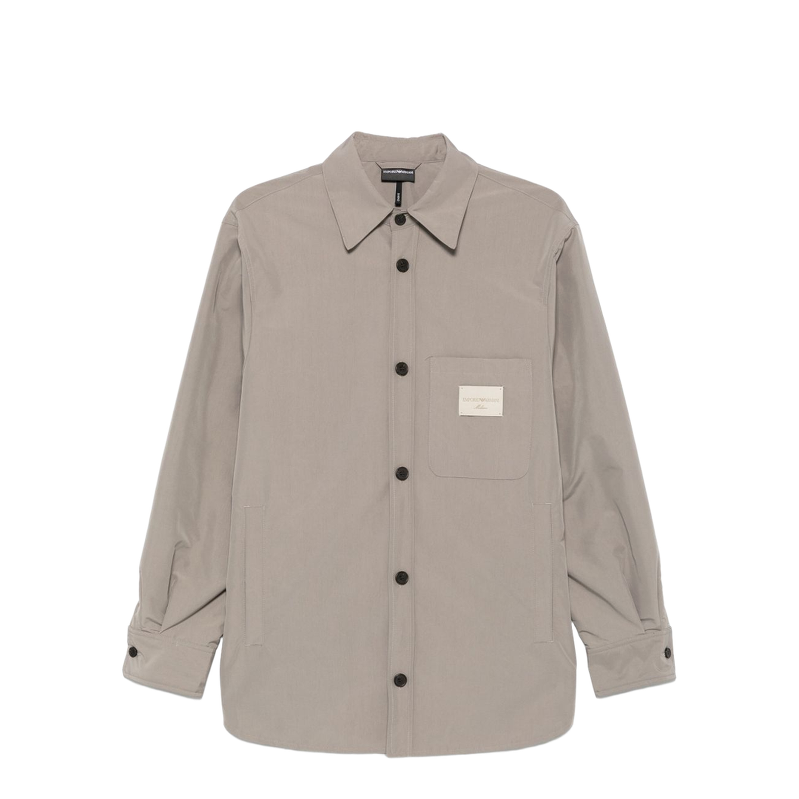 Nylon Shirt Jacket with Patch Pocket