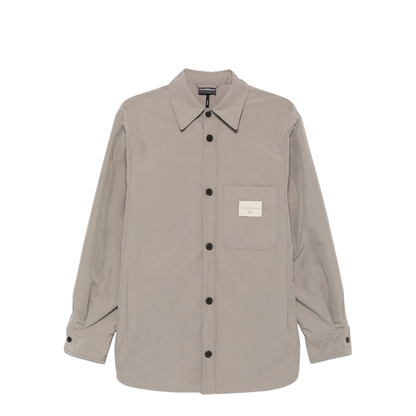 Nylon Shirt Jacket with Patch Pocket