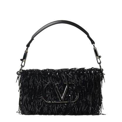 Embellished satin small LocÃ² handbag