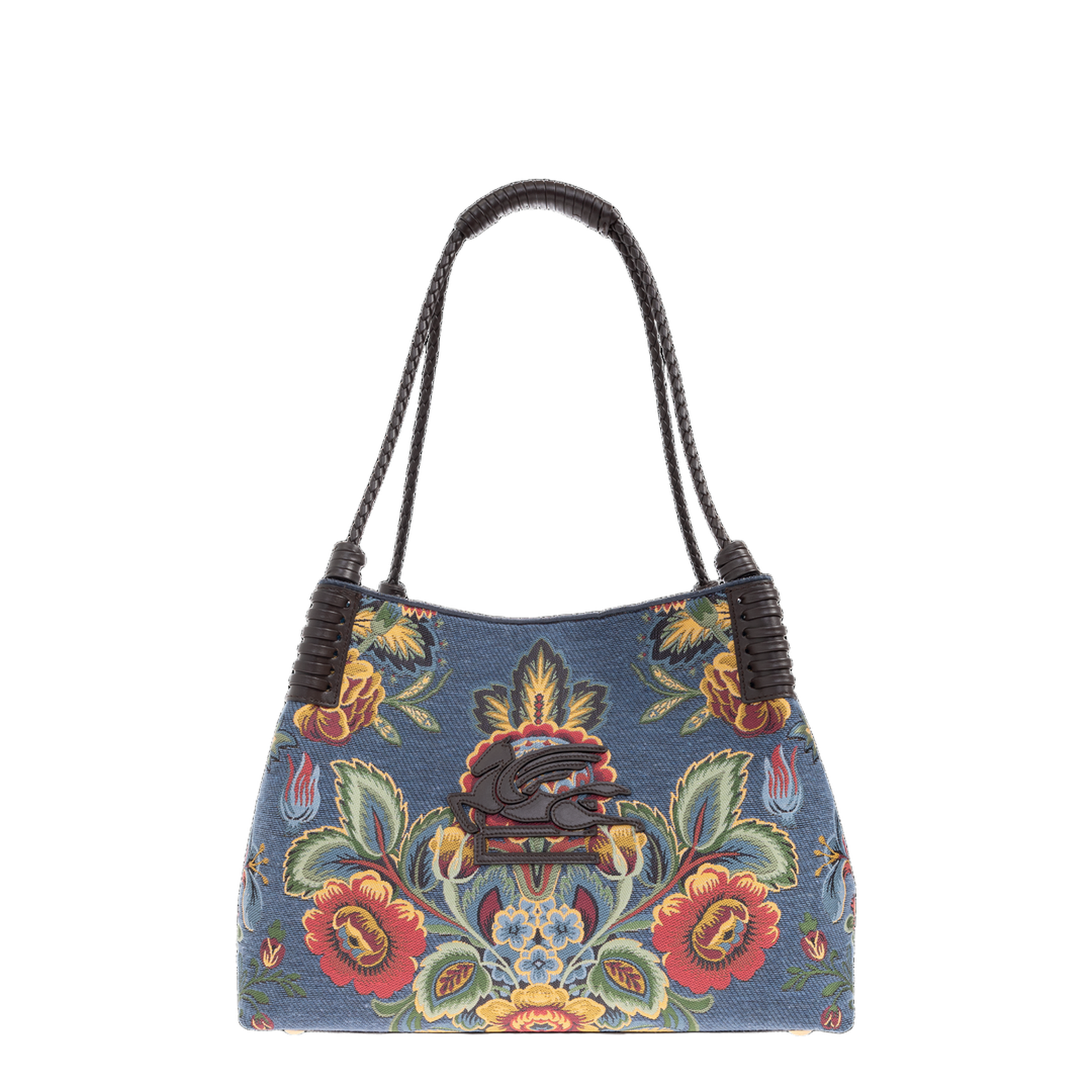 Small Floral Jacquard Libra Tote Bag