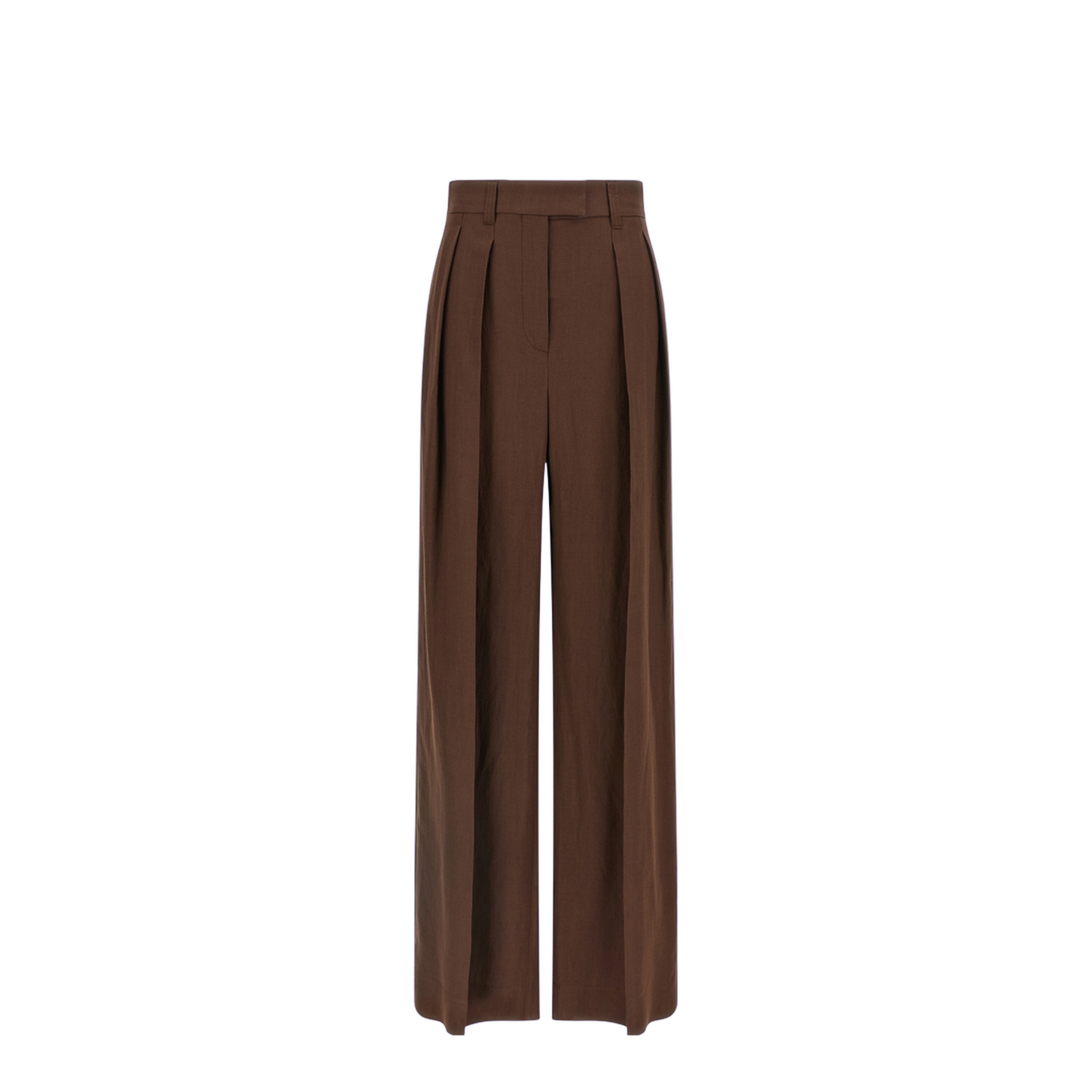 Pleated Trousers - Brown