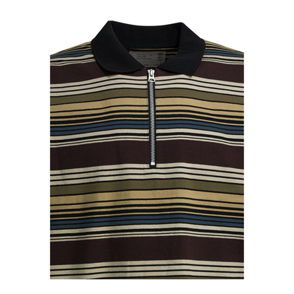 MAYFEYR - Sacai - Striped Buttonless Polo Shirt - 26-03984M615