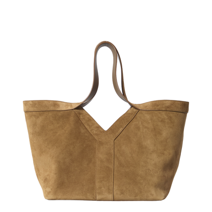 Y Small Suede Calfskin Tote - Brown