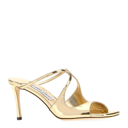 MAYFEYR - Jimmy Choo - Gold Leather Anise 75 Sandals - ANISE75QUIGOLD