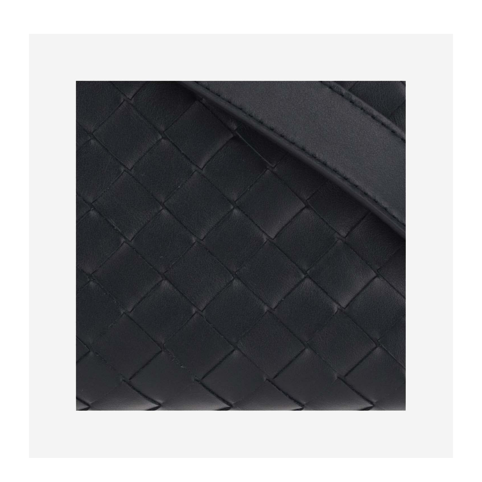 Intrecciato Leather Camera Bags - Black