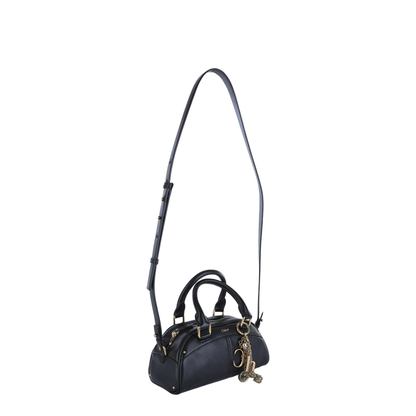 Small Chloé Bowling Bag in Soft Leather - Black