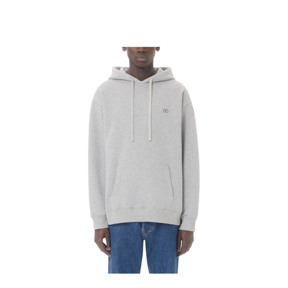 MAYFEYR - Valentino - Cotton Hoodie With Vlogo Embroidery - VMF30KBMN