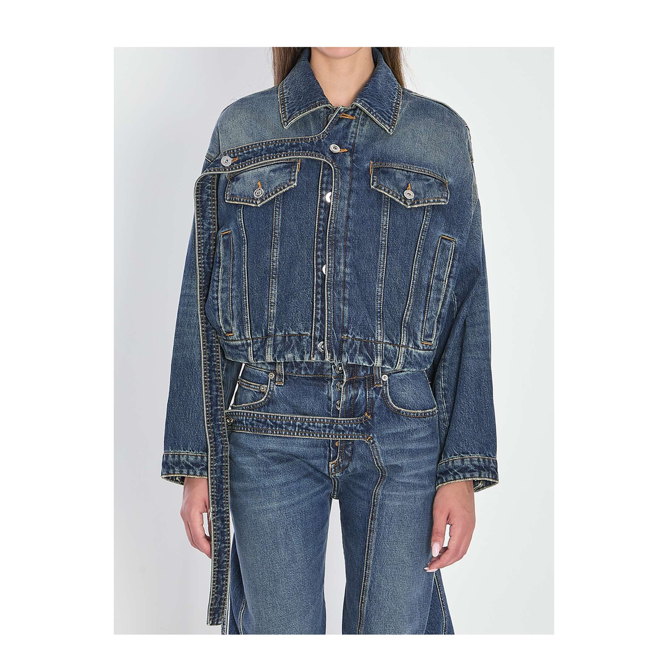 MAYFEYR - Jean Paul Gaultier - Strap Jacket In Denim - WJA004D02457