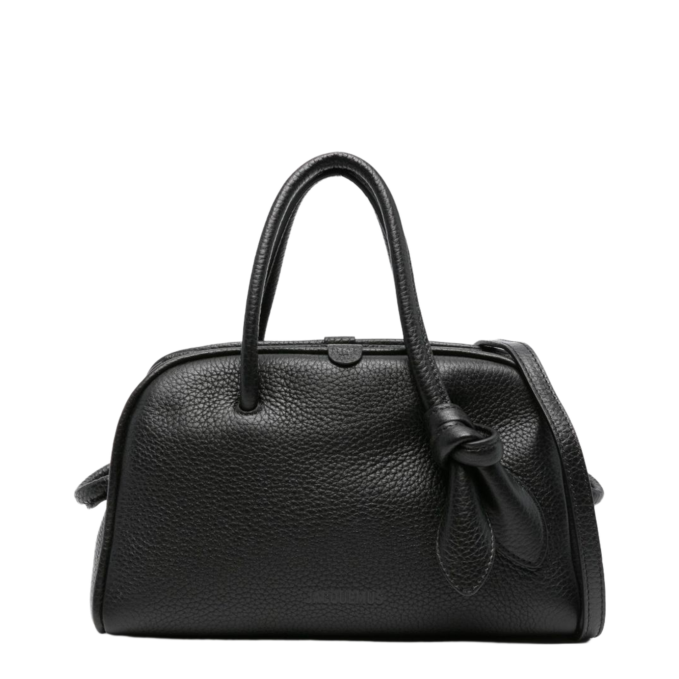 Le Petit Turismo Grained Calfskin Bowling Bag - Black