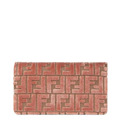 Wallet On Chain Baguette Fabric Pink