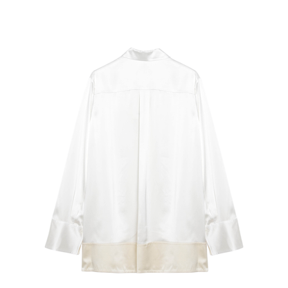 MAYFEYR - Toteme - White Champagne Shiny Viscose Shirt - 262-WRT0720FB0546047
