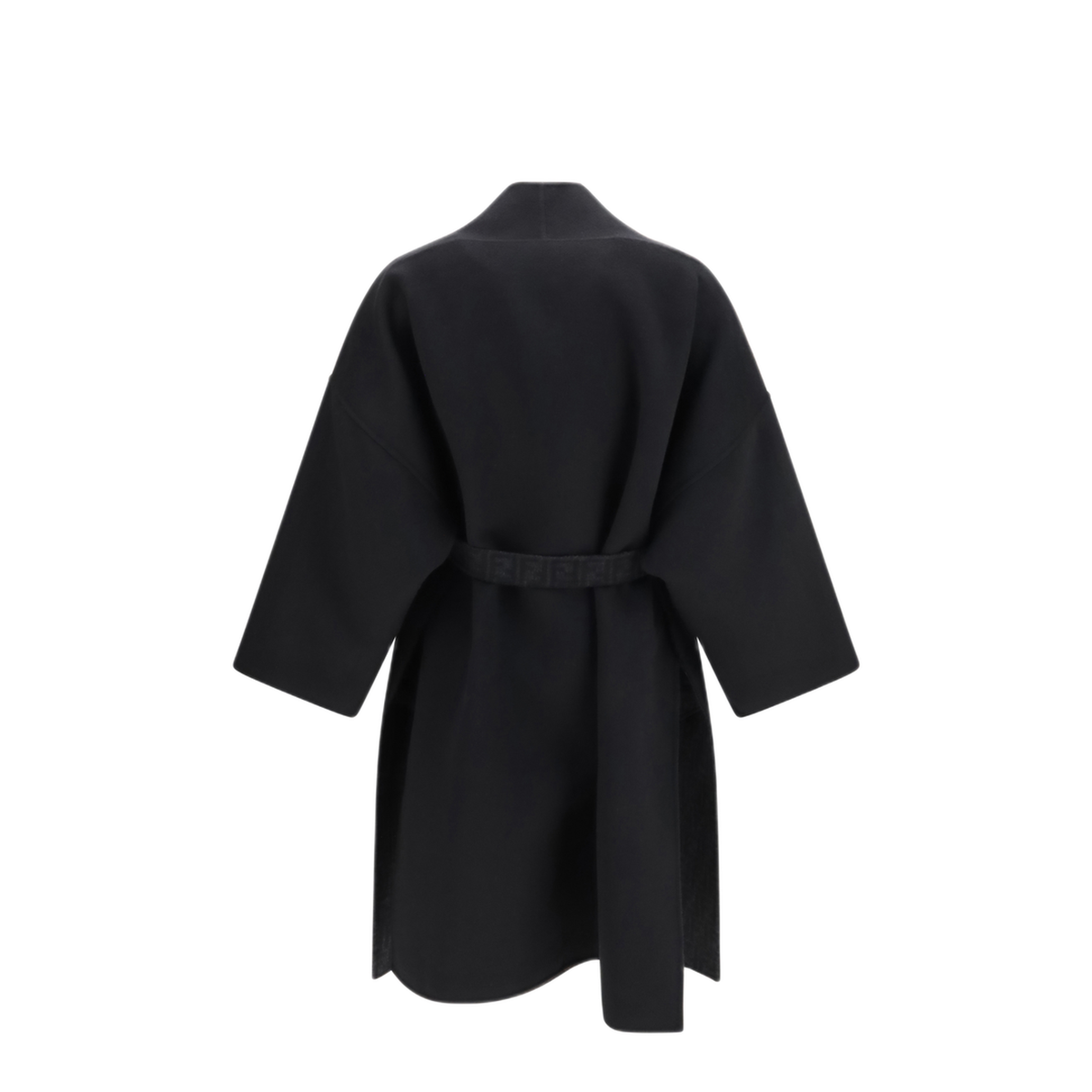 Black Wool Blend Coat