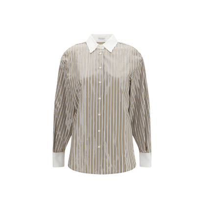 MAYFEYR - Brunello Cucinelli - Dazzling Stripes Cotton Shirt - MH749MX306