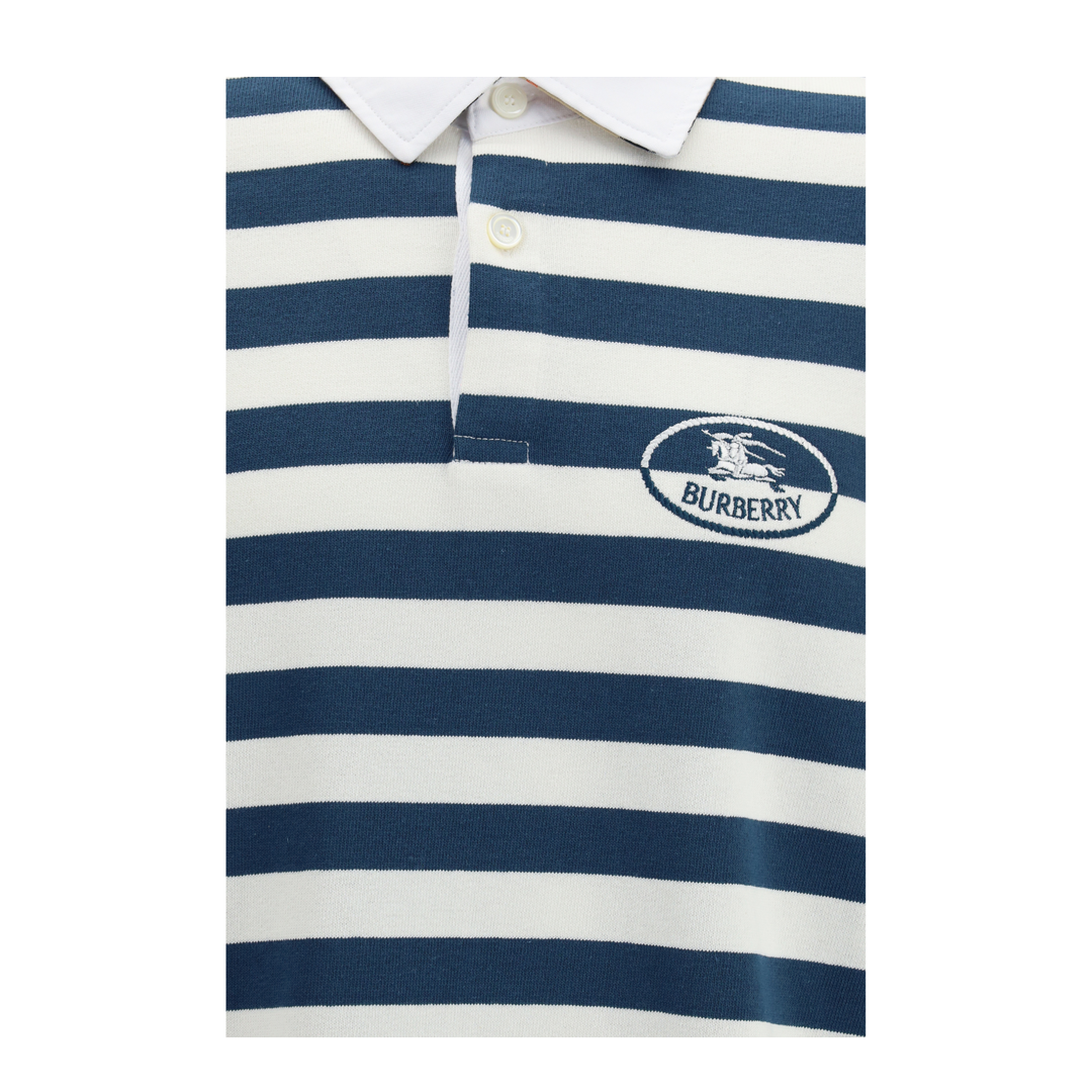 MAYFEYR - Burberry - Striped Long Sleeve Cotton Polo - 8127647C6462
