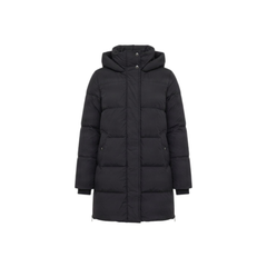 Black Quilted Down Coat