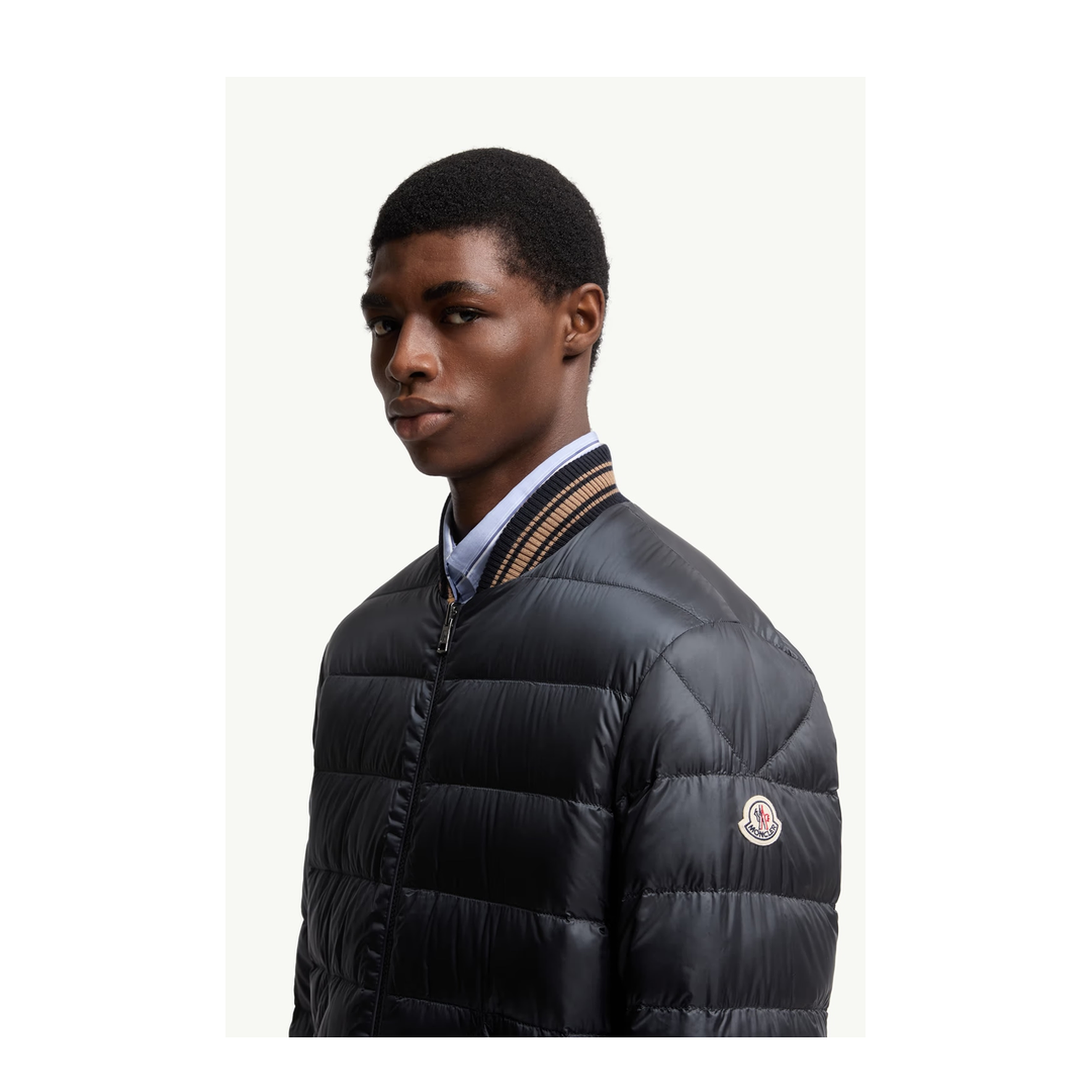 Camel Beige Vennes Reversible Down Bomber Jacket