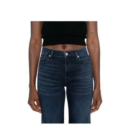 Wide-leg denim jeans