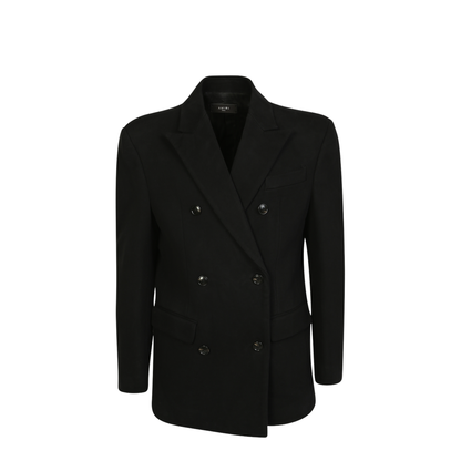 Double Breasted Cotton Jacket Black