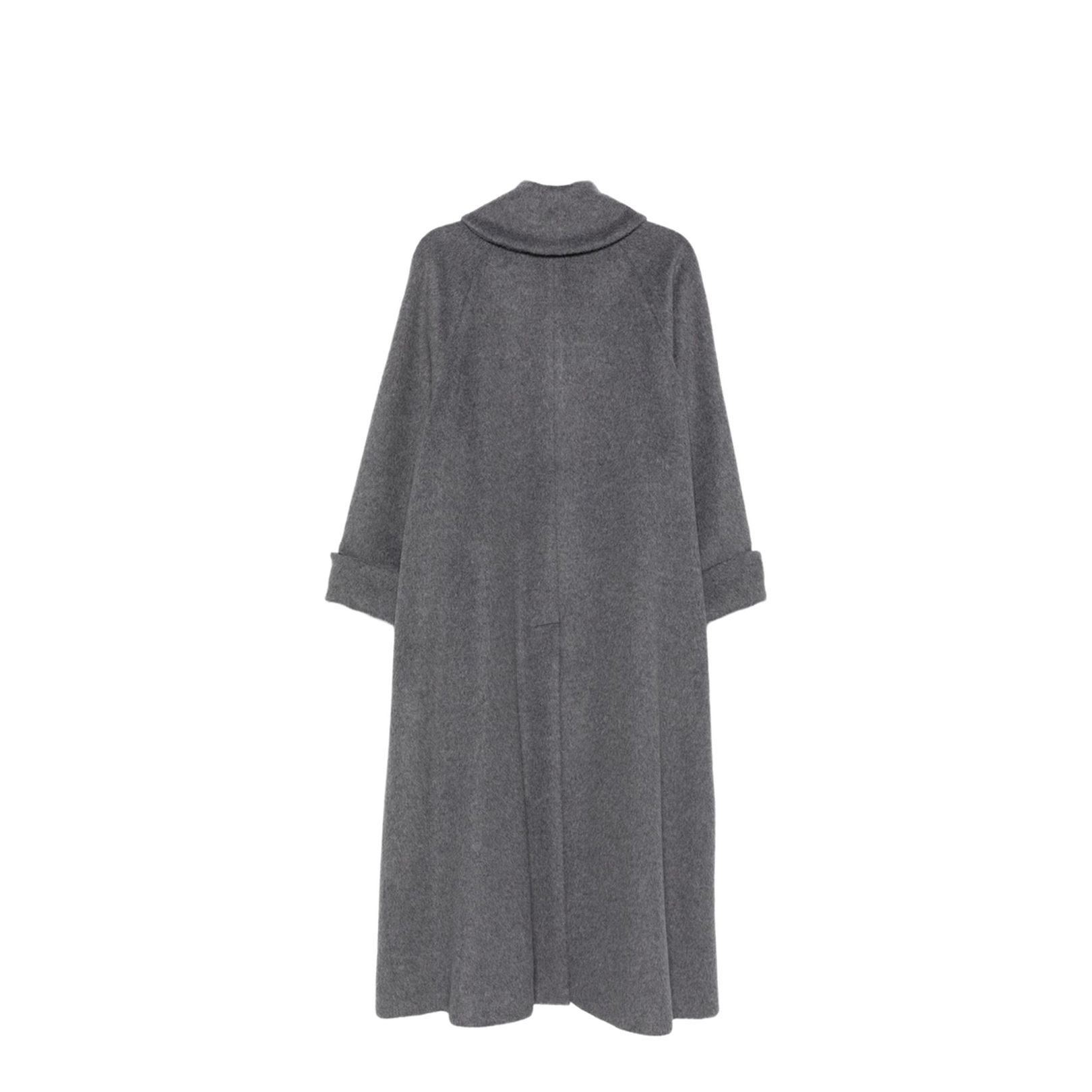 High Neck Single Button Fastening Coat Grey