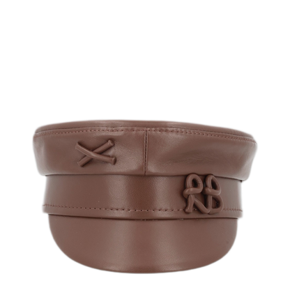 MAYFEYR - RUSLAN BAGINSKIY - Backer Boy Leather Cap - KPC09PF26LLRBRBBROWN