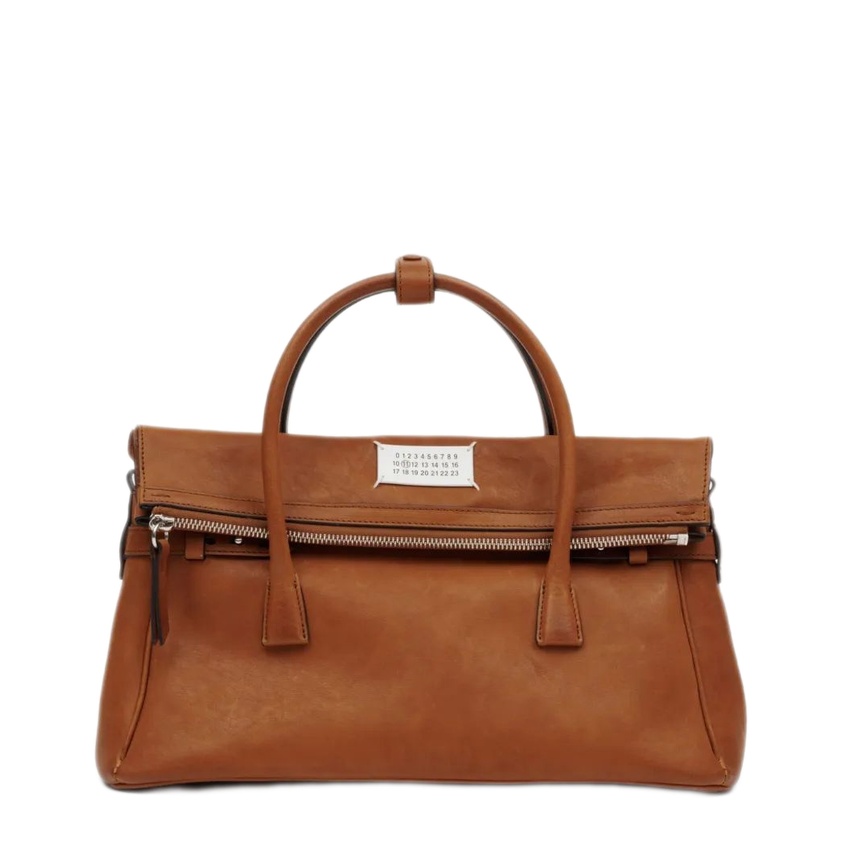 5AC Medium Goatskin Handbag - Vintage Cognac