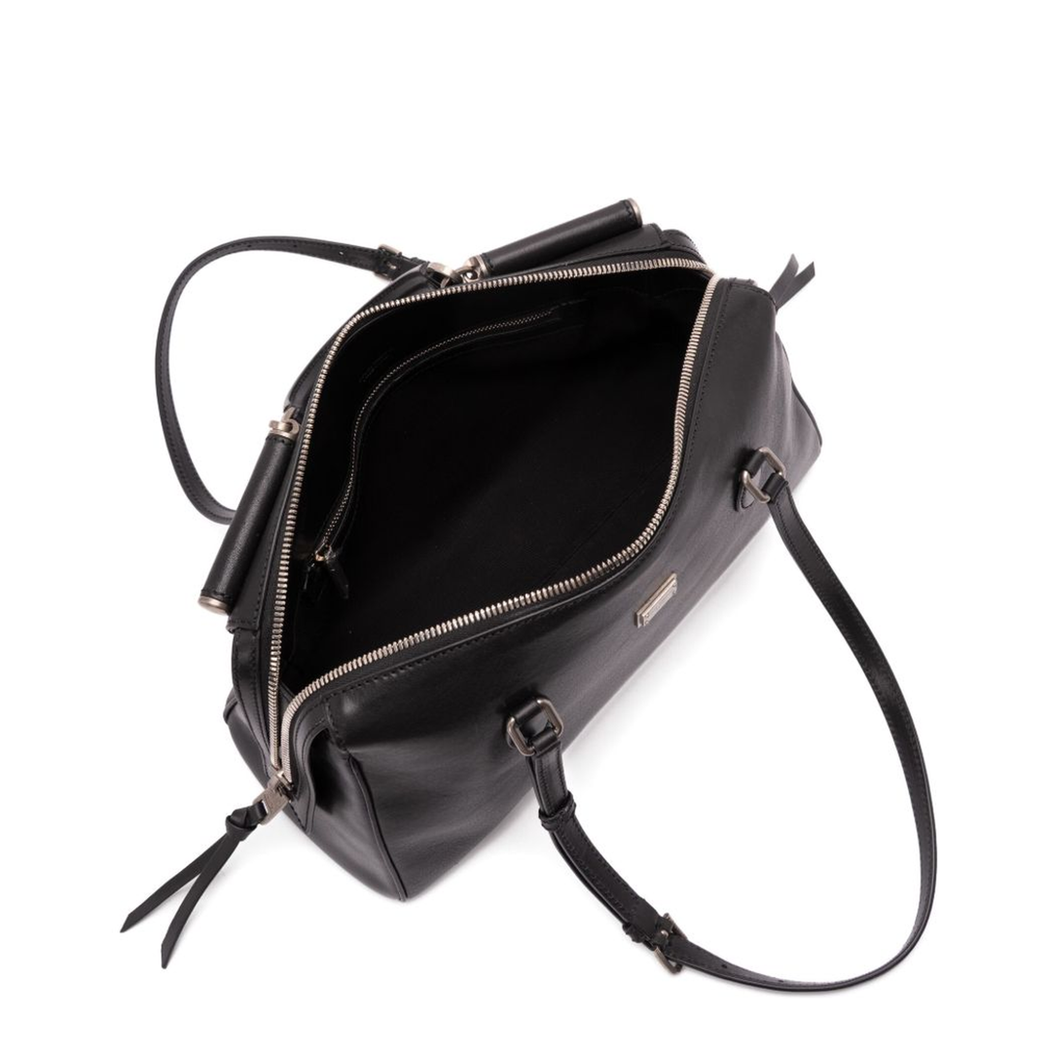 Vittoria Medium Calfskin Top Handle Bag - Black