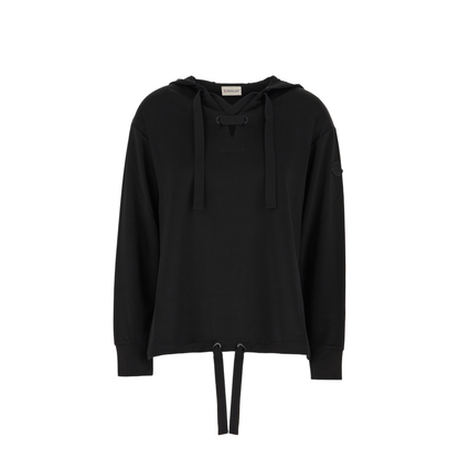 Black Viscose Hoodie