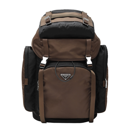 MAYFEYR - Prada - Backpack In Re-Nylon And Leather Black Burnt - 2VZ120OOM2DMGF03MQ