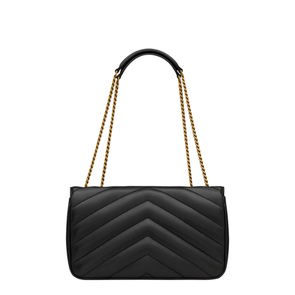LOULOU Matelassé Lambskin Medium Shoulder Bags - Black