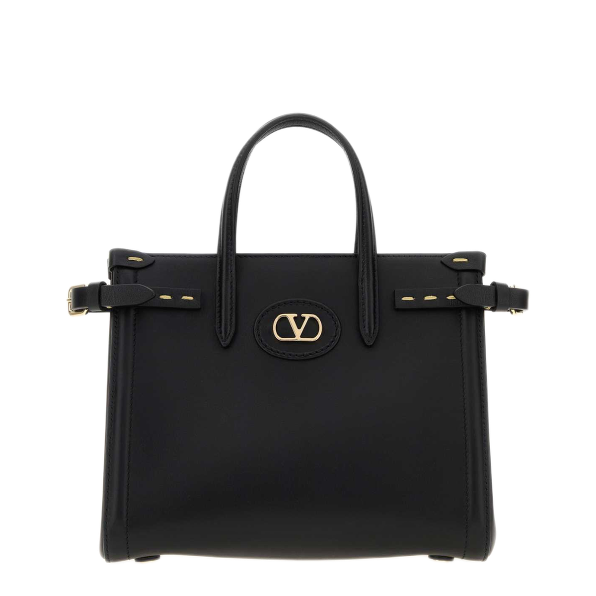 MAYFEYR - Valentino - Small Tote Antibes Black Leather - 8W2B0R20YYQ0NO
