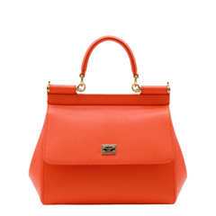 Sicily Medium Calfskin Top-Handle Bag - Rosa Carne