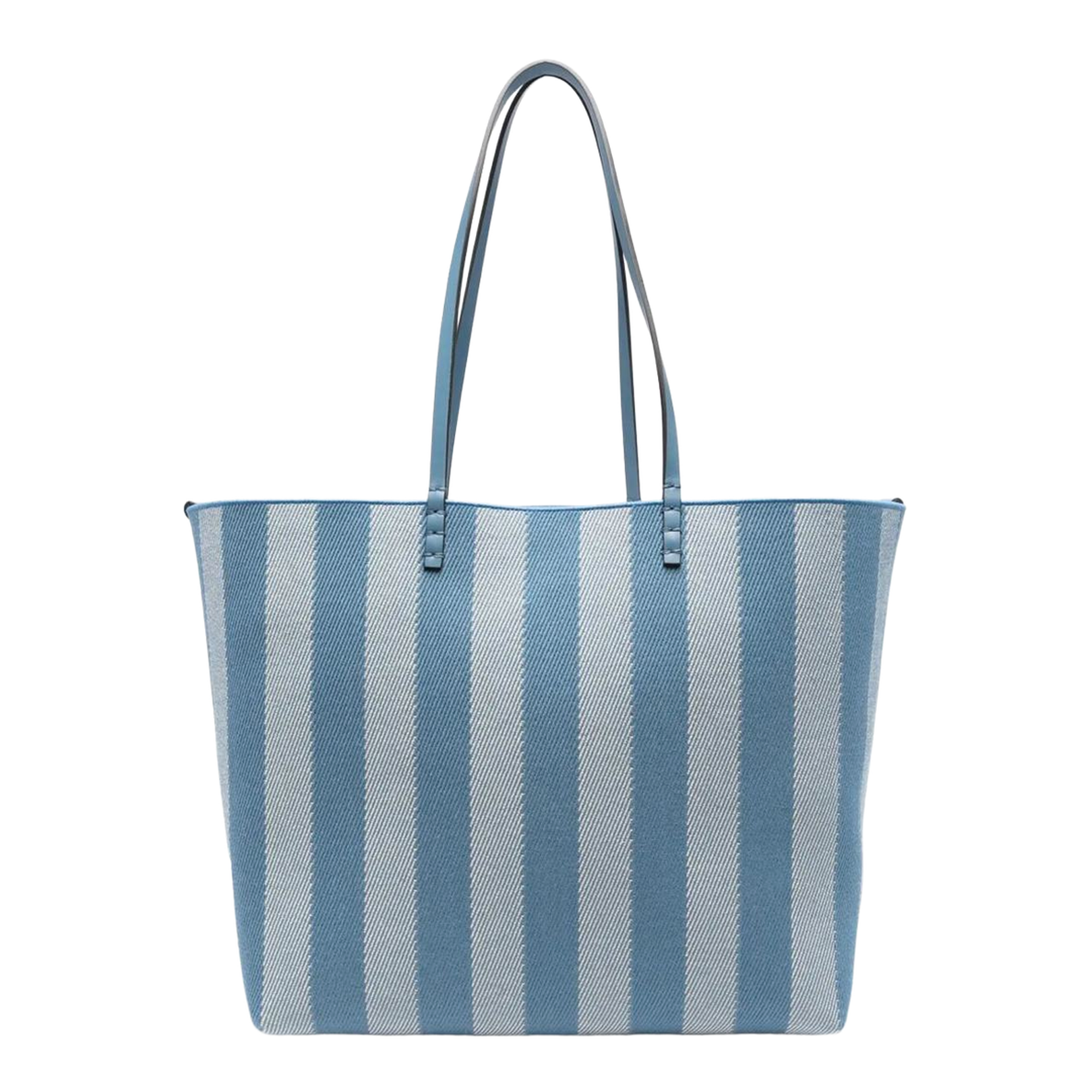 Pequin Striped And Ff Fabric Roll Large Reversible Shopper Bag