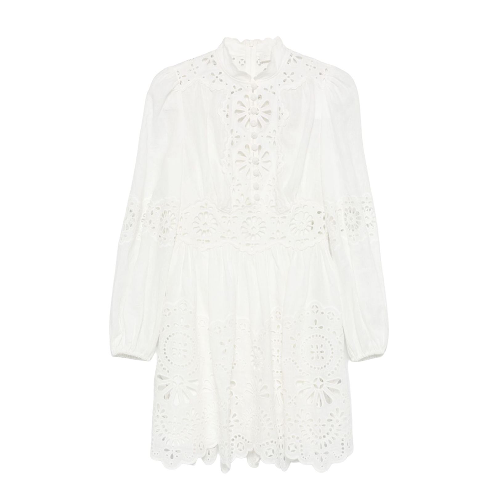 Acacia Broderie Linen Mini Dress