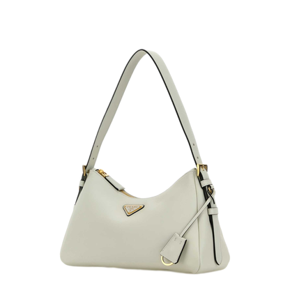 MAYFEYR - Prada - White Leather Medium Aim E Shoulder Bag - 1BC229VLVM2CYSF0PG7