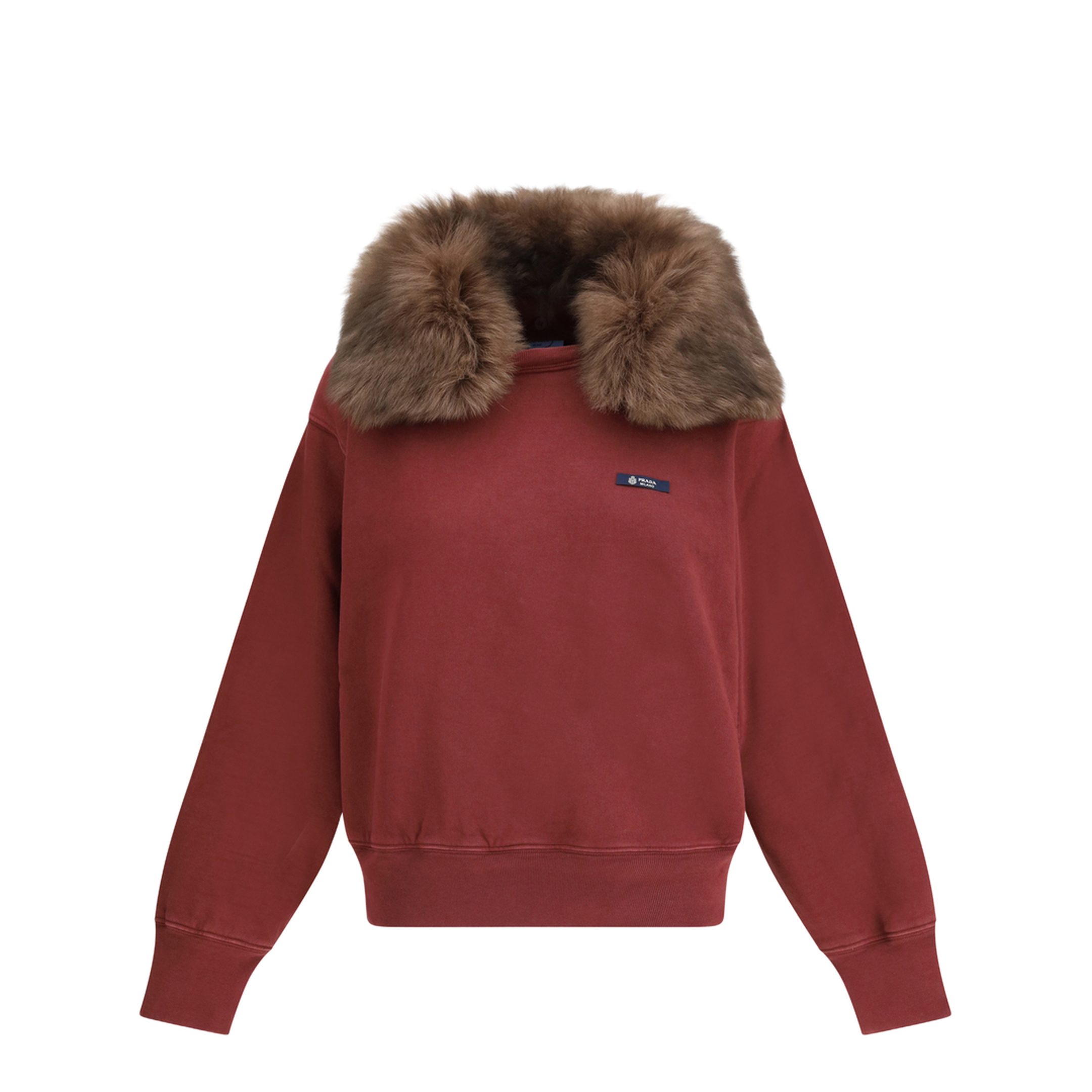 MAYFEYR - Prada - Sweatshirt With A Shearling Collar - 134725SOOO18VW