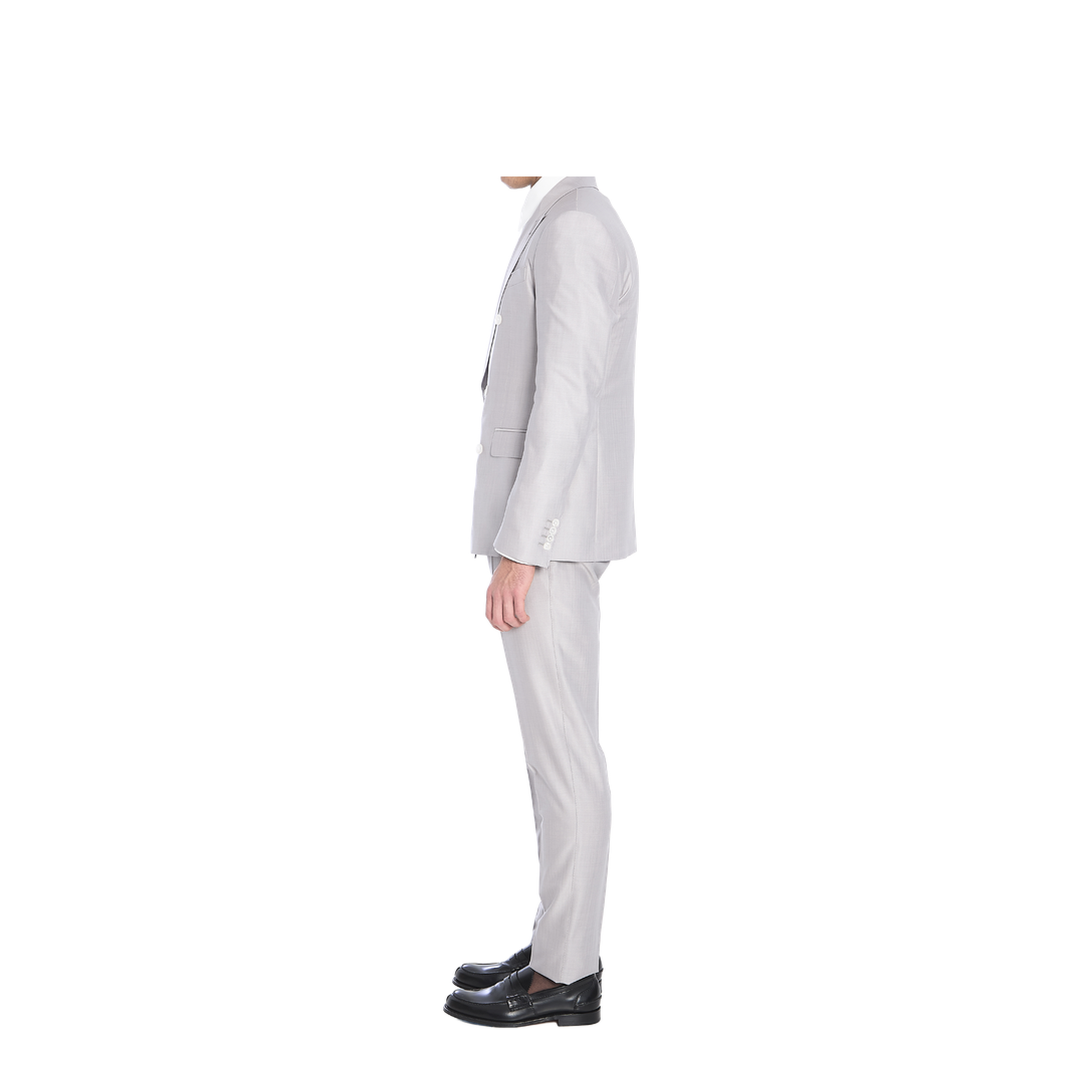 Deconstructed Double-Breasted Wool and Silk Suit