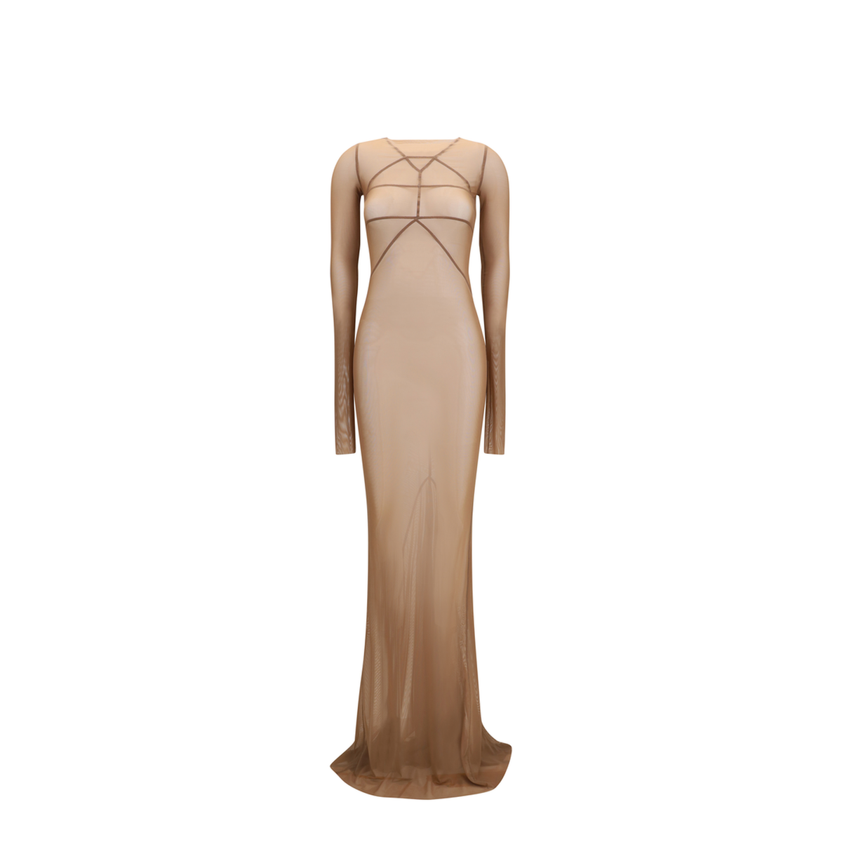 MAYFEYR - Rick Owens - Long Transparent Tulle Dress - RO01F6589TUS44