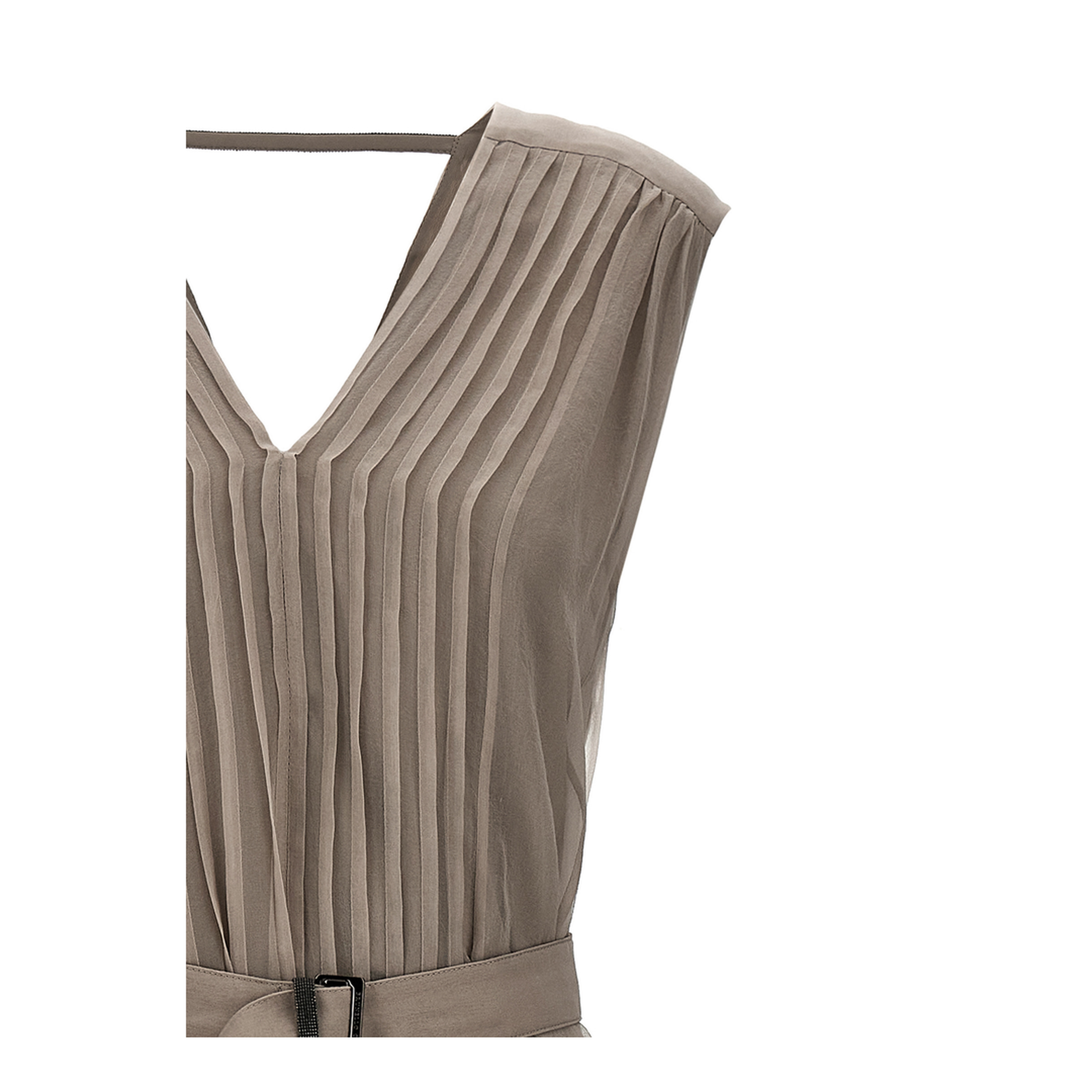 Long Silk Dress - Beige