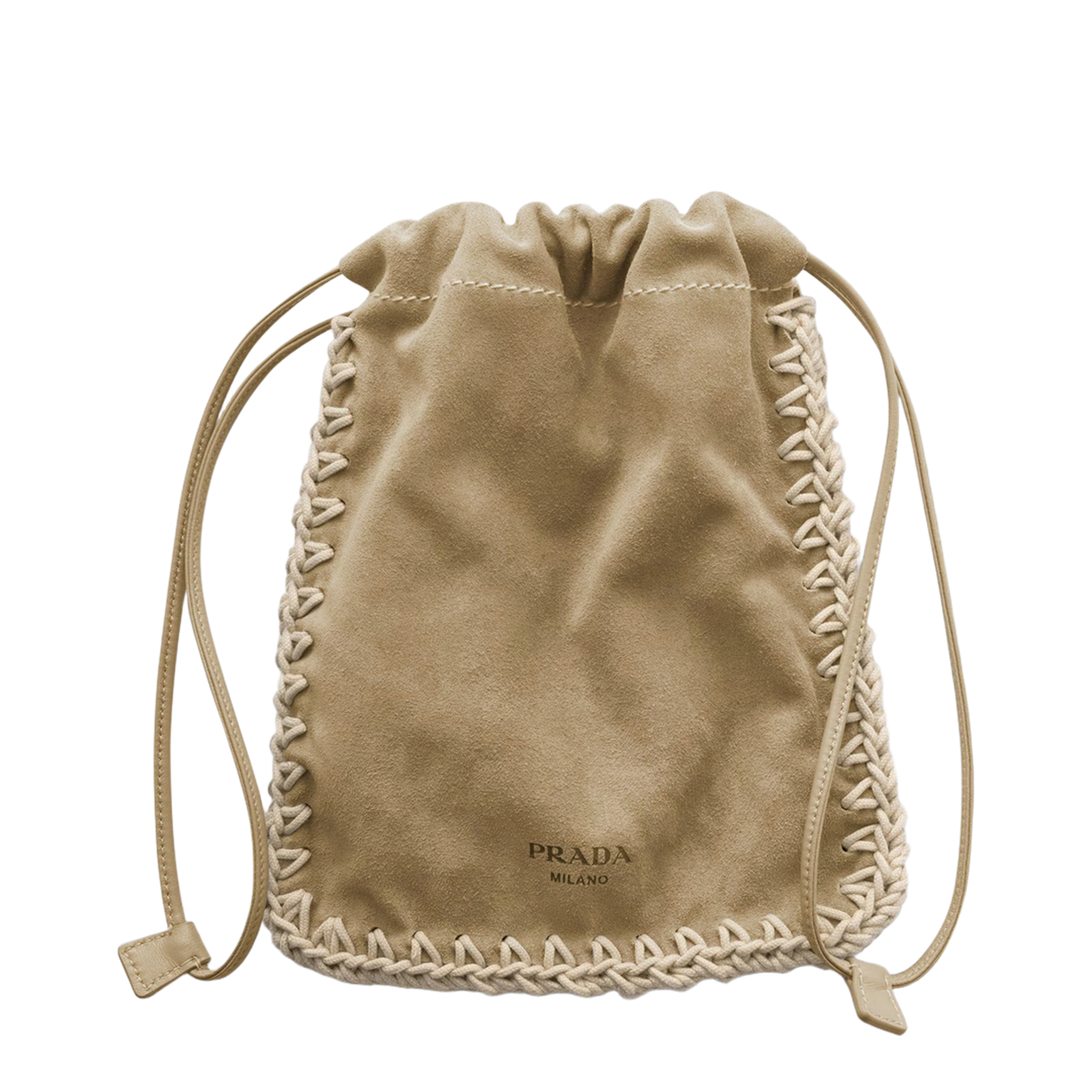 MAYFEYR - Prada - Desert-Colored Suede Leather Smartphone Holder - 1ZT0922FP1F0F24