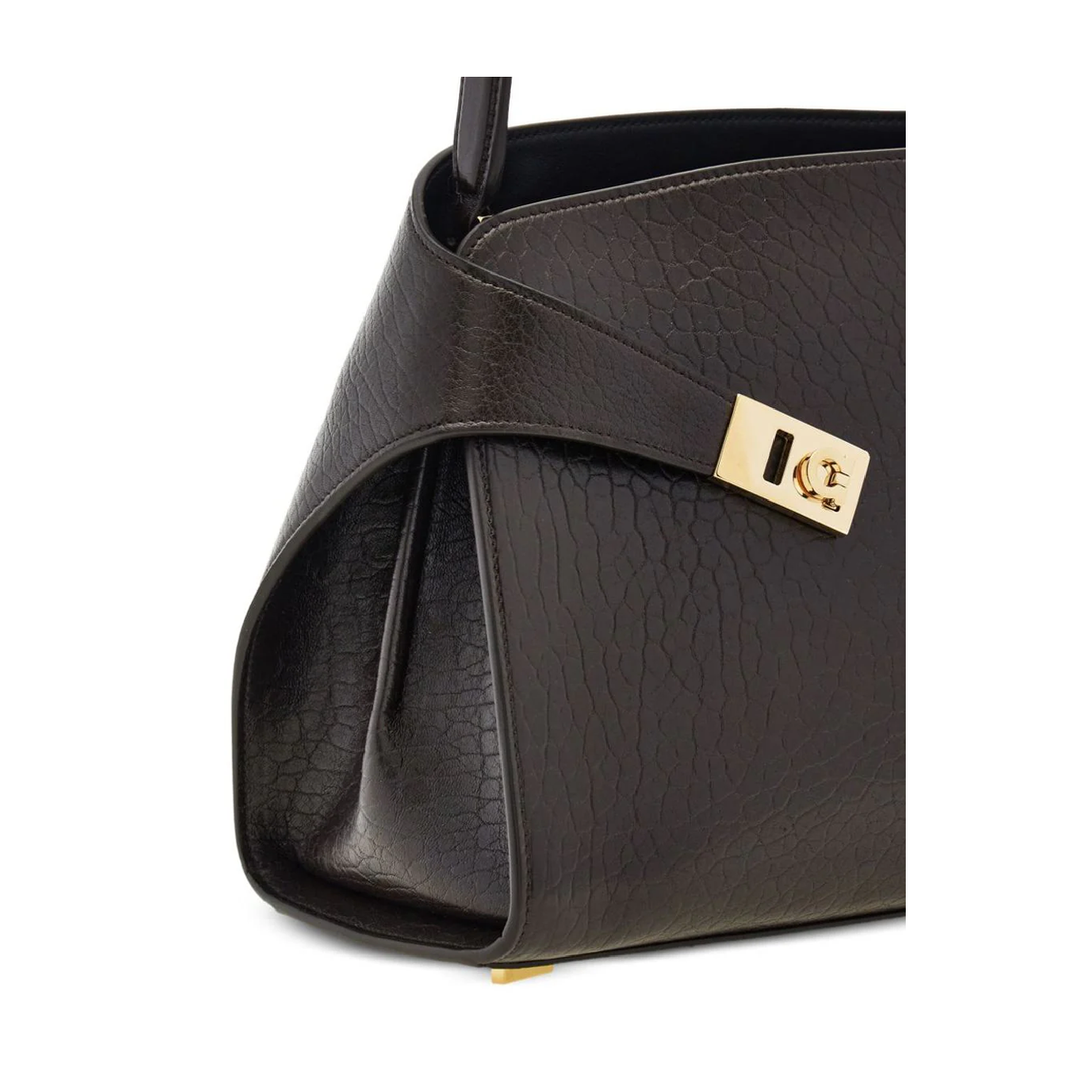 Dark Brown Leather Medium Hug Soft Shoulder Bag