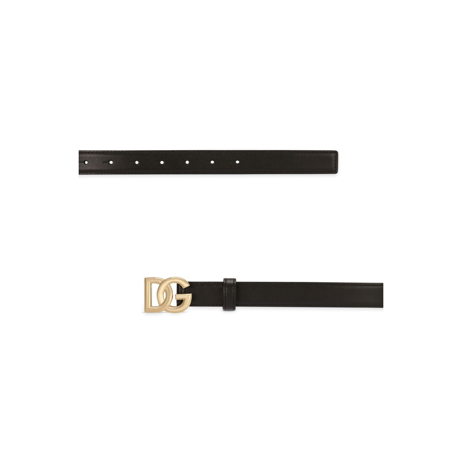 Calfskin Belt with Logo Buckle