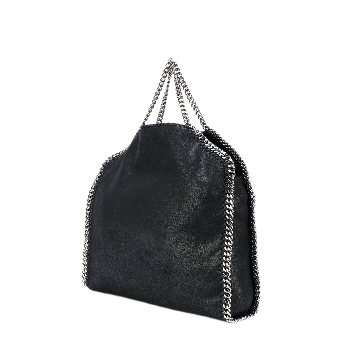 Falabella Fold-Over Shaggy Deer Tote Bag - Black